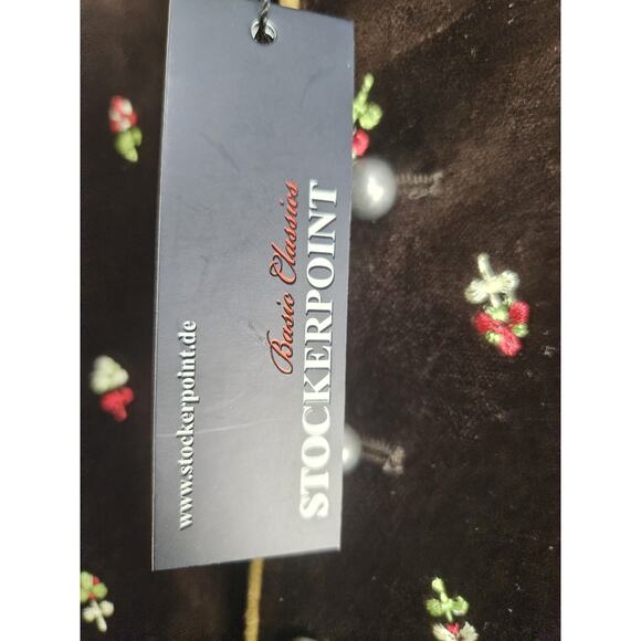 NWT Stockerpoint Brown Velvet Embroidered Waistcoat Vest Mens Sz 52 - Picture 3 of 8